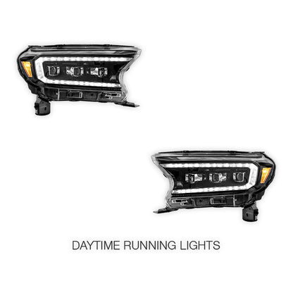 Ford Ranger PX MK2 / MK3 (2016 - 2021) Projector LED Headlights LH + RH