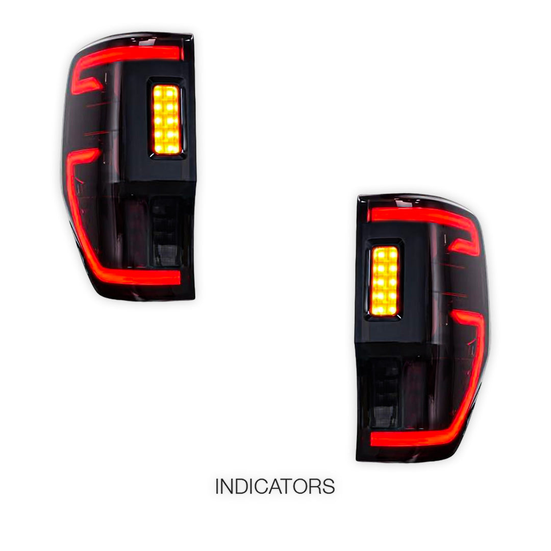 Ford Ranger Wildtrak PX MK1 MK2 MK3 (2011 - 2021) Crimson Smoked Tail Lights LH + RH