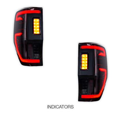 Ford Ranger Wildtrak PX MK1 MK2 MK3 (2011 - 2021) Crimson Smoked Tail Lights LH + RH