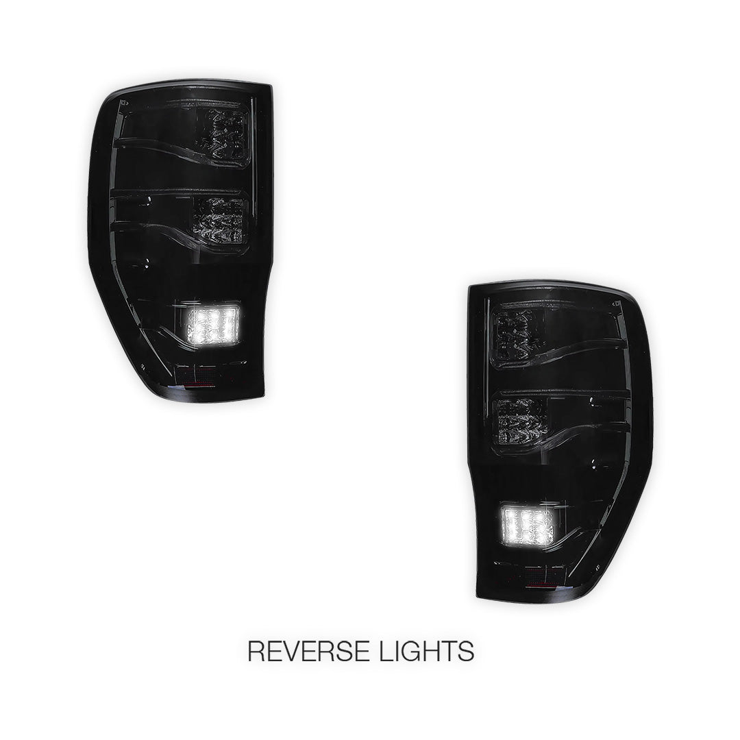 Ford Ranger T6 PX MK1 / MK2 / MK3 (2012 - 2021) Smoked Matrix Style LED Tail Lights LH + RH