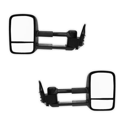 Mitsubishi Triton ML / MN (2005 - 2015) Manual Black Extendable Towing Side Mirrors