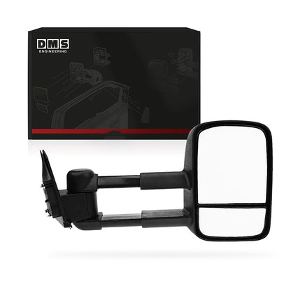 Mitsubishi Triton ML / MN (2005 - 2015) Manual Black Extendable Towing Side Mirrors