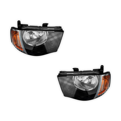 Mitsubishi Triton ML (2006 - 2009) Round Reflector OEM Style Headlights LH + RH
