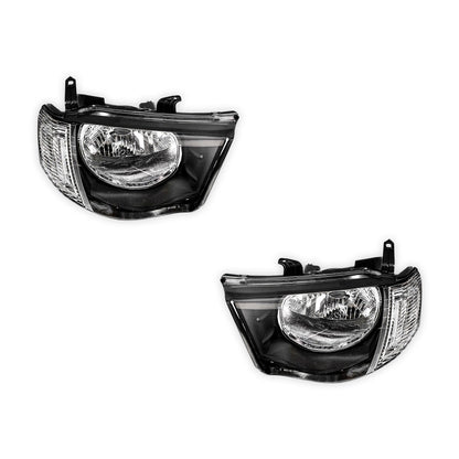 Mitsubishi Triton ML / MN (2006 - 2015) Black OEM Style Headlights LH + RH
