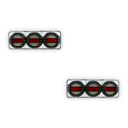 Universal 3-LED Combination Tail Lights  for Utes / Trucks / Trailers LH + RH