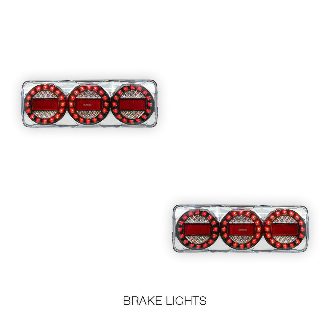 Universal 3-LED Combination Tail Lights  for Utes / Trucks / Trailers LH + RH