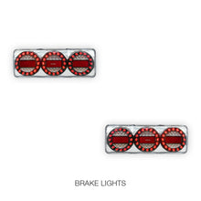 Universal 3-LED Combination Tail Lights  for Utes / Trucks / Trailers LH + RH