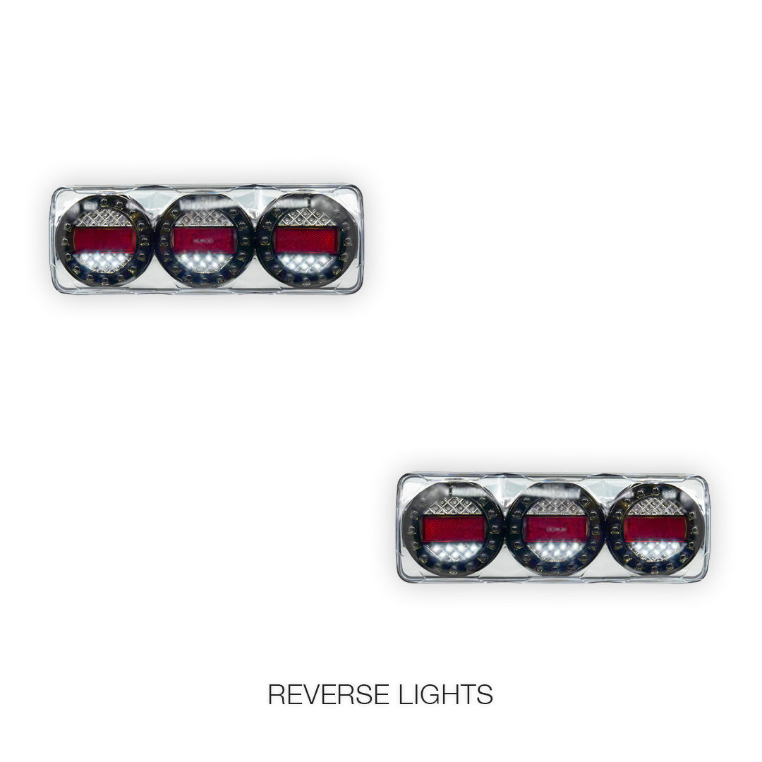 Universal 3-LED Combination Tail Lights  for Utes / Trucks / Trailers LH + RH