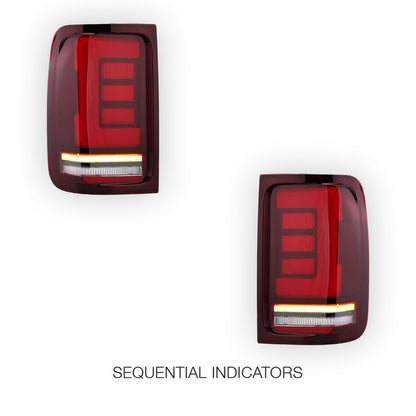 Volkswagen Amarok 2H (2008 - 2020) Sequential Red Tail Lights LH + RH