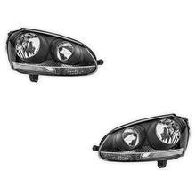Volkswagen Golf MK5 (2004 - 2009) Black OEM Style Headlights LH + RH