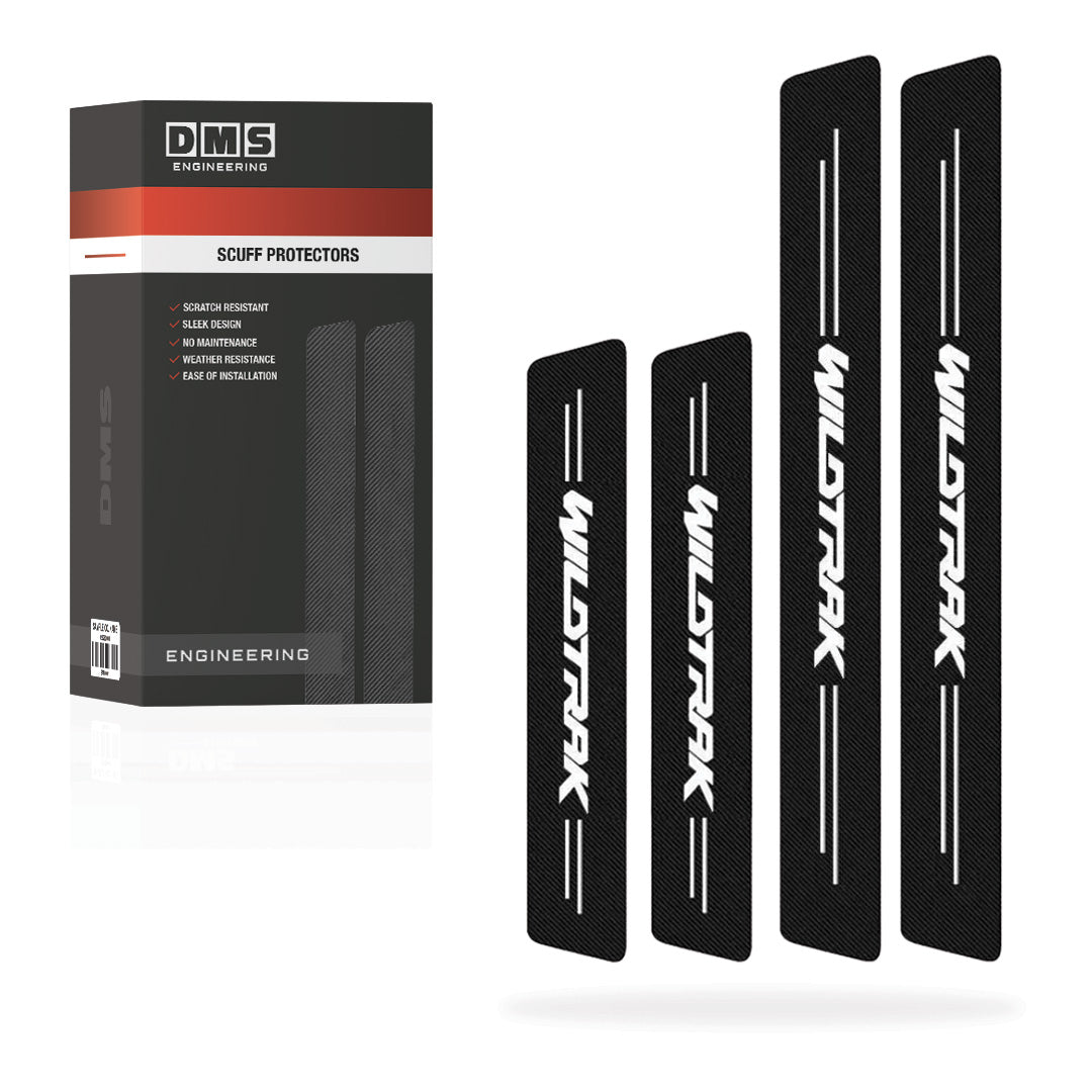Ford Ranger Wildtrak Door Sill Anti-Scratch Scuff Carbon Fiber Sticker Protectors Complete Set